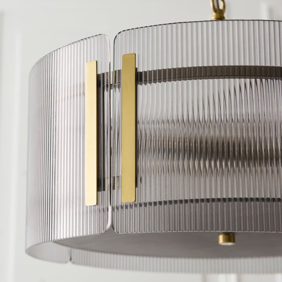 Veneto Ribbed 5 Light Adjustable Pendant Light, product image 3