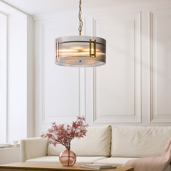 Veneto Ribbed 5 Light Adjustable Pendant Light, product image 7