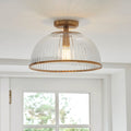 Vogue Somerly Ribbed Flush Ceiling Light
