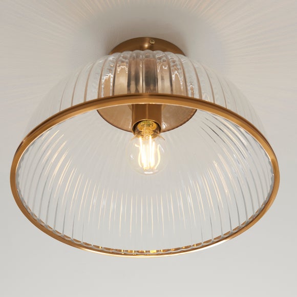 Vogue Somerly Ribbed Flush Ceiling Light