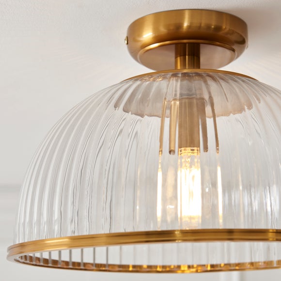 Vogue Somerly Ribbed Flush Ceiling Light