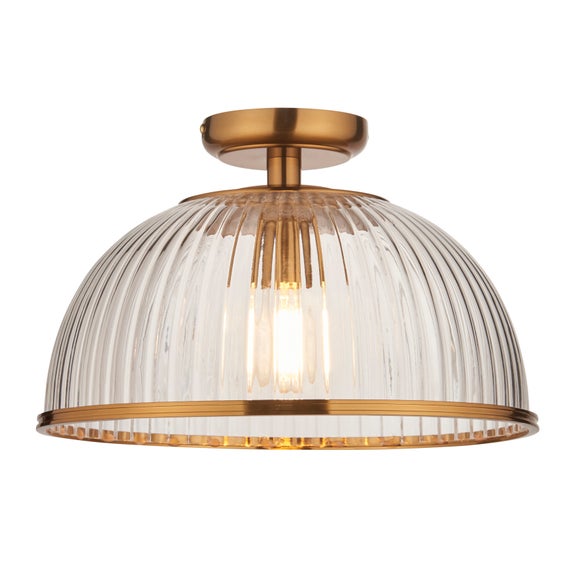 Vogue Somerly Ribbed Flush Ceiling Light