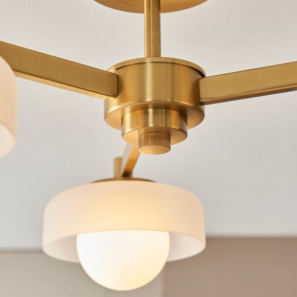 Vogue Hallie 3 Light Semi Flush Ceiling Light