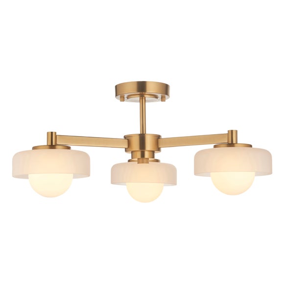 Vogue Hallie 3 Light Semi Flush Ceiling Light