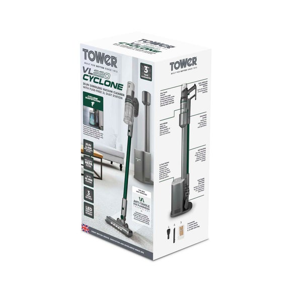 Tower VL220 Cyclone Dust Station Vacuum Cleaner